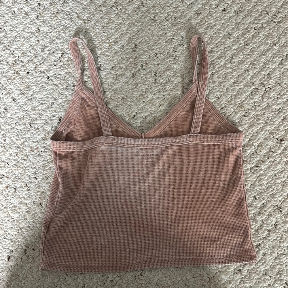 American Eagle Outfitters Tan Sleeveless Crop Tank - Picture 3 of 3